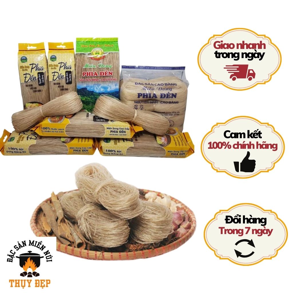 Miến Dong Phia Đén Cao Bằng Dai Ngon - 100% Làm Từ Củ Dong Riềng Đỏ - không chất bảo quản MDCB1