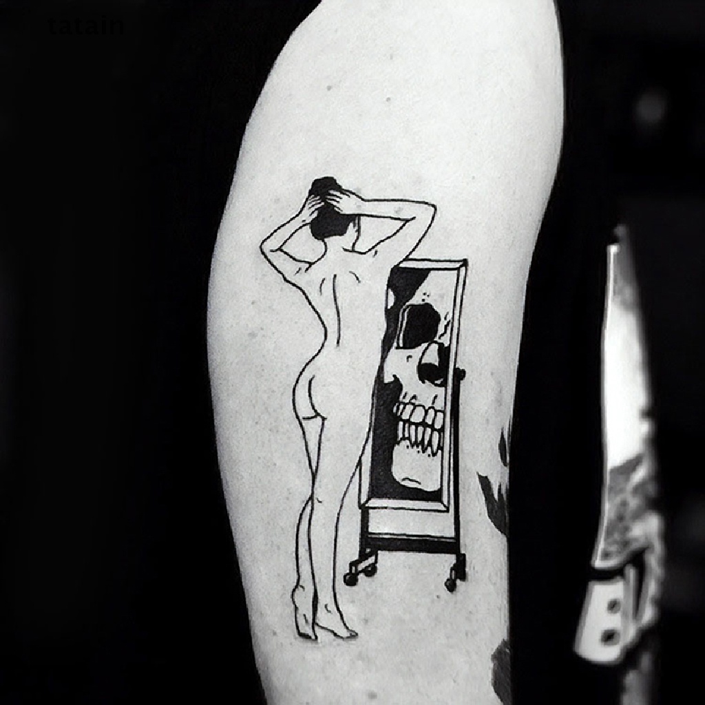 [TAT] Geometric Planet Women Temporary Tattoo Sticker Flower Arm Body Tattoo Sticker CVX