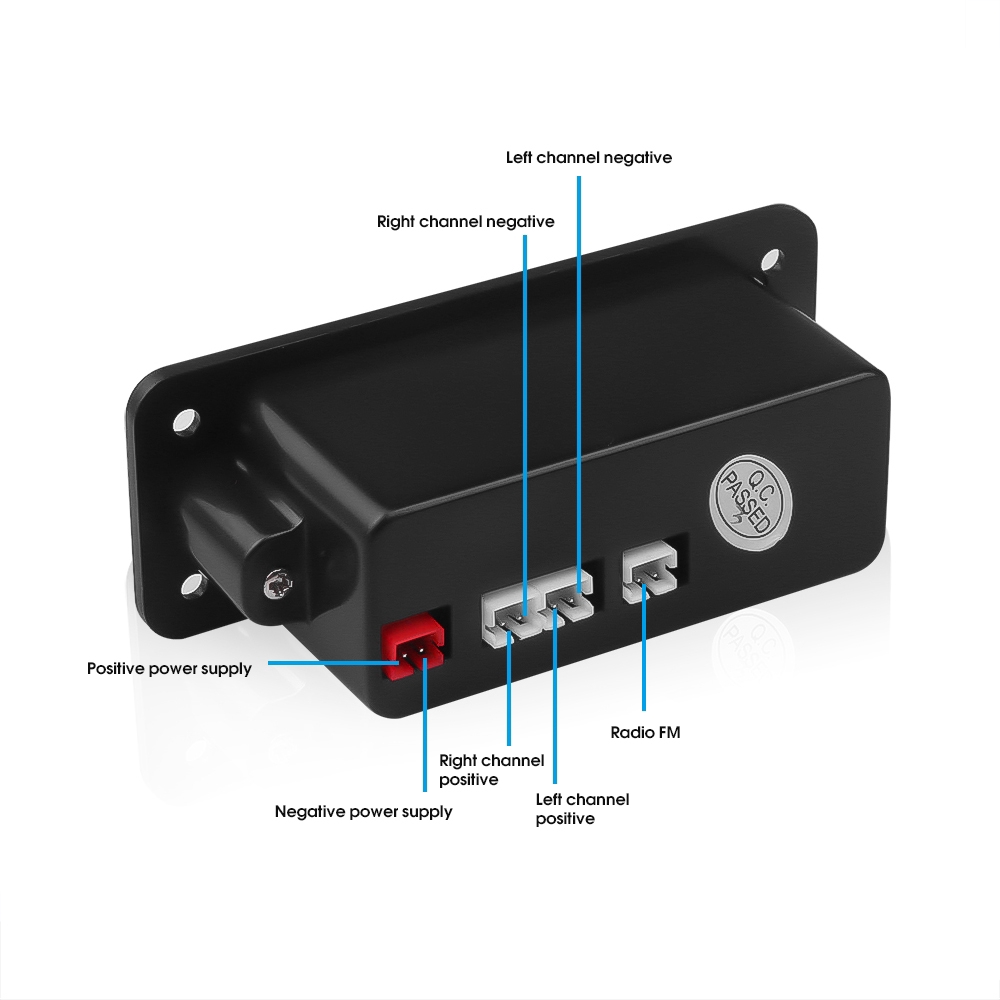 Đầu máy thu phát tín hiệu âm thanh FM Bluetooth USB TF DC 5V JQ-D077BT cho xe ô tô