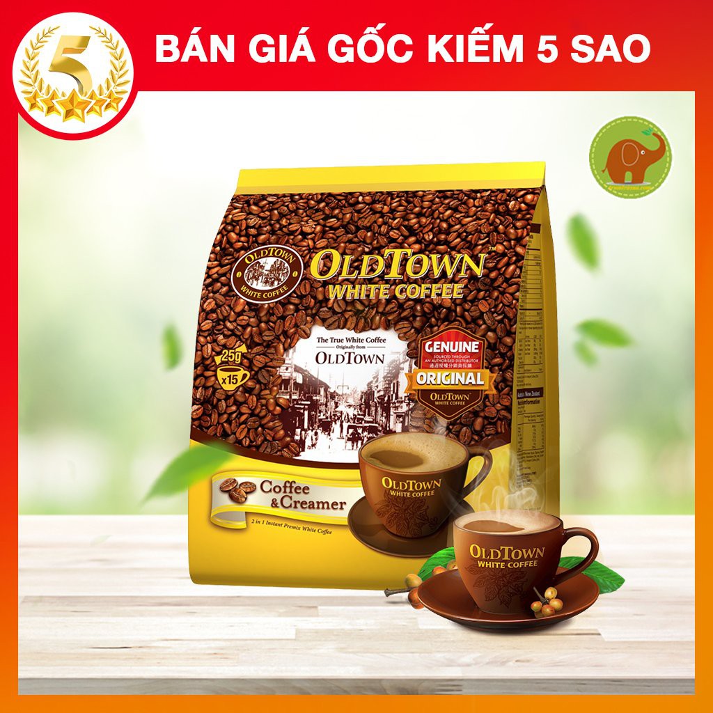 Cà Phê Trắng White Coffee OldTown Combo 3 Gói Cafe Malaysia Gói 38 Gam (Truyền Thống, Ít đường, Hazelnut)