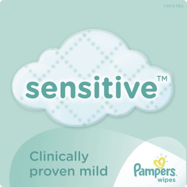 KHĂN GIẤY ƯỚT  KHÔNG MÙI CHO DA NHẠY CẢM CỦA BÉ PAMPERS Sensitive Baby Wipes, 1 bịch = 84Mieng NHẬP MỸ