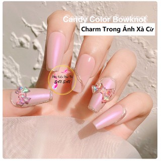 Charm Nơ Xà Cừ Mix Màu Trang Trí Móng