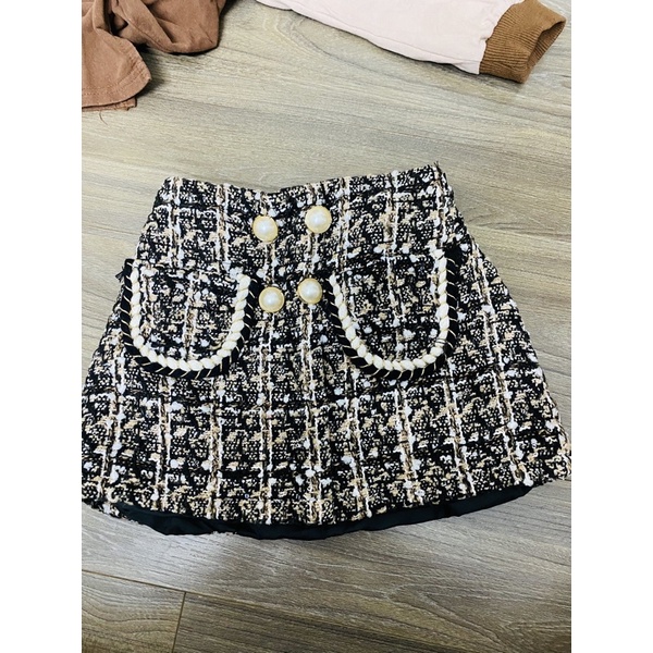 Chân váy dạ tweed cho bé gái 16-18kg