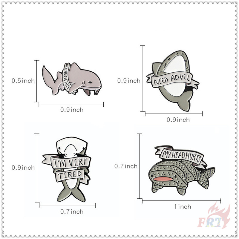 ★ Cá Mập Đại Dương Bảo Vệ Khỏi Cá Mập ★ 1 Huy Hiệu Gài Áo Ba Lô Hình Động Vật Biển