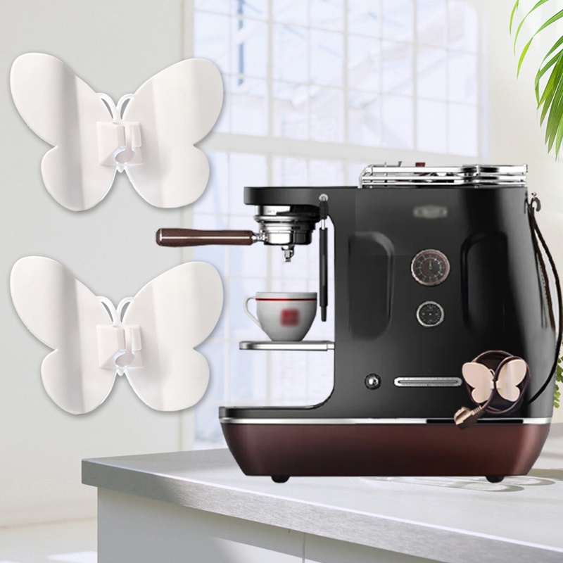 [Mới] Kẹp Cố Định Dây Cáp / Dụng Cụ Nhà Bếp Bằng Cao Su Mềm Tự Dính Hình Bướm Dễ Thương