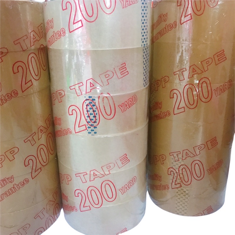 1 cuộn Băng keo trong 200 Yard nặng 300gr lõi mỏng, băng keo dầy đóng hàng hoá