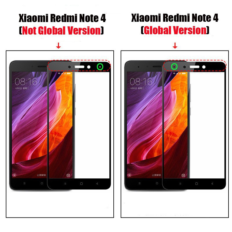 Kính cường lực full màn hình cho điện thoại Xiaomi Redmi 4X 4A Note 4X 4