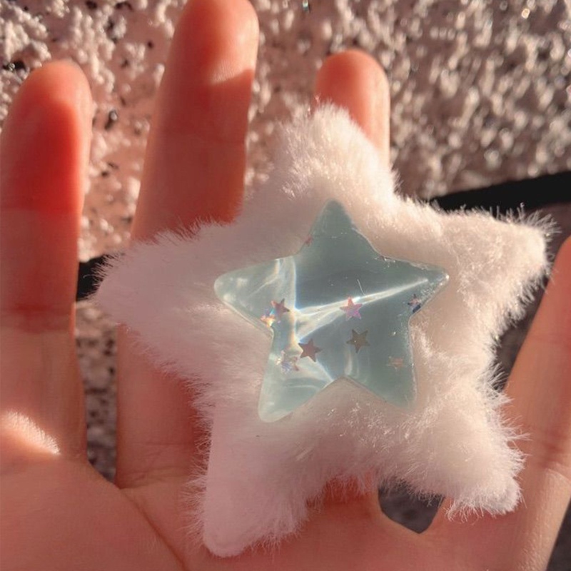 Kẹp Tóc Hình Ngôi Sao Năm Cánh Đính Kim Tuyến Nhiều Màu Phong Cách Lolita