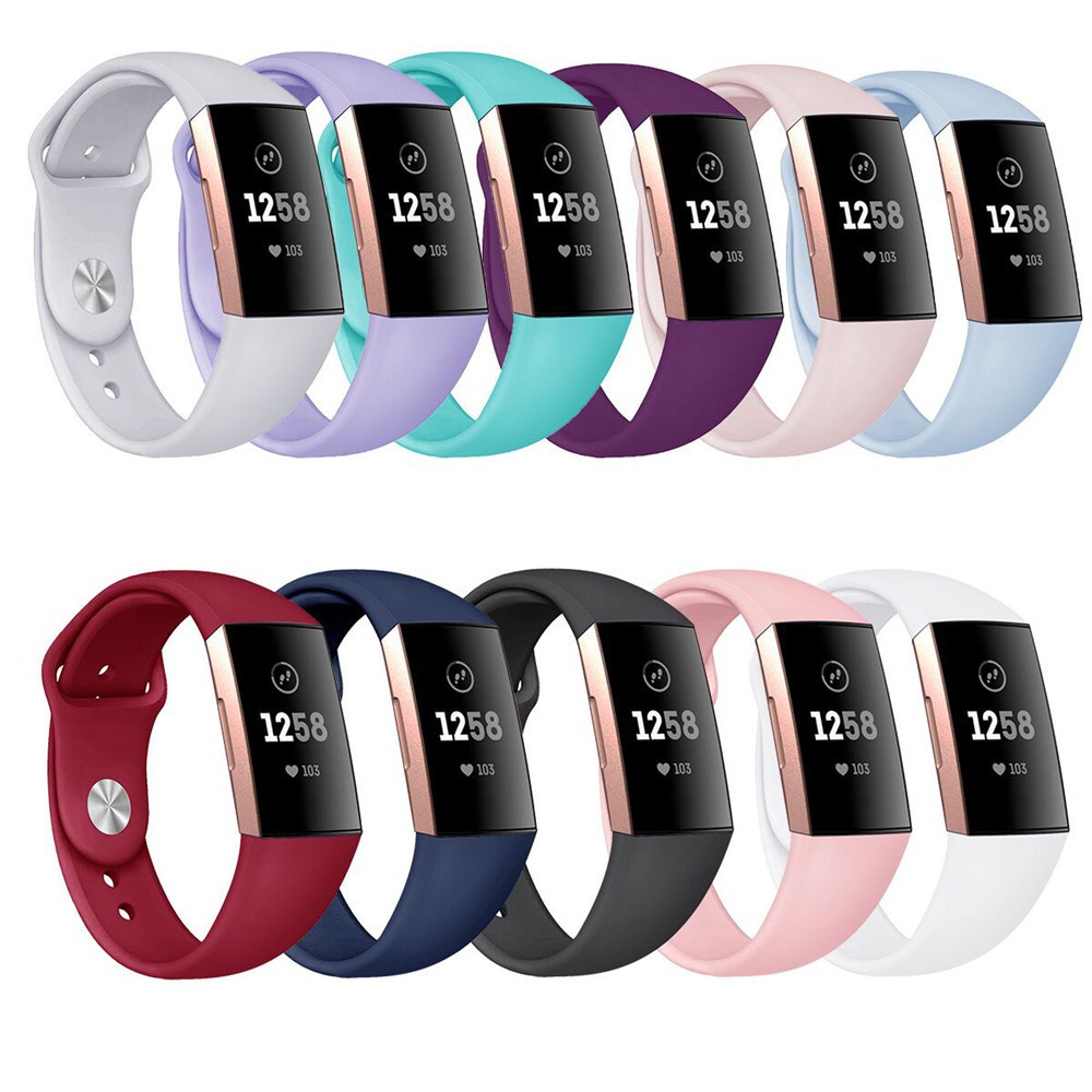 Dây đeo silicone chống nước cho đồng hồ thông minh Fitbit Charge 3 / Charge 4