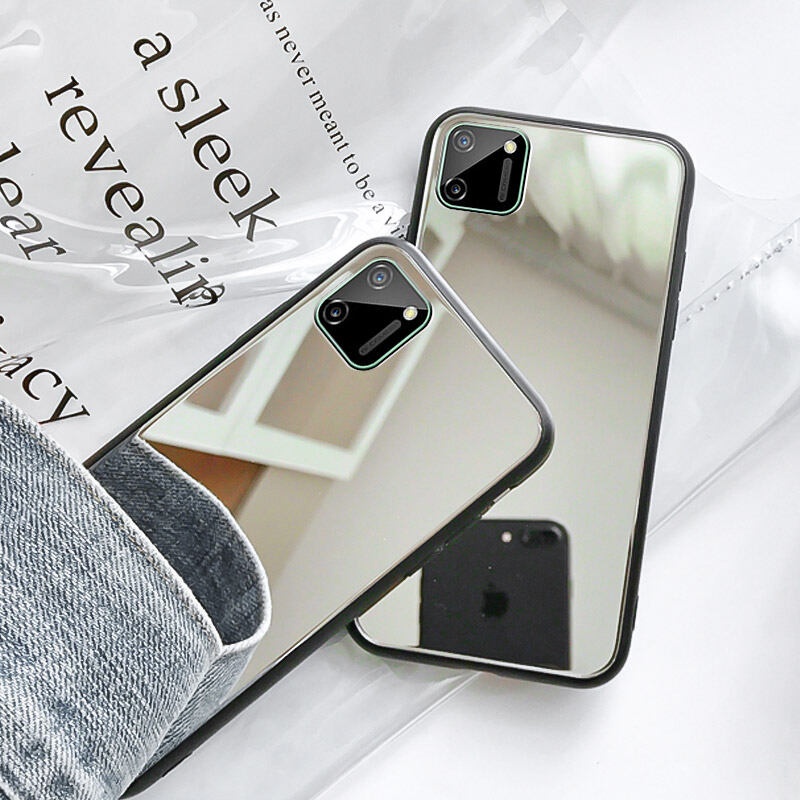 Ốp Điện Thoại Có Gương Trang Điểm Cho Realme 8 C1 C2 C3 C12 C15 C25 C25S V15