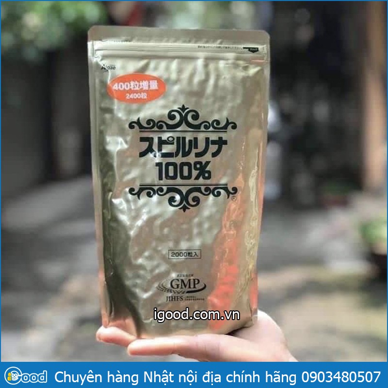 Túi tảo xoắn Spirulina Algae Nhật Bản 2400 viên | BigBuy360 - bigbuy360.vn