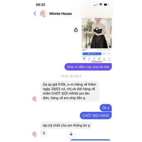 Thanh lý đầm Minnie House size M