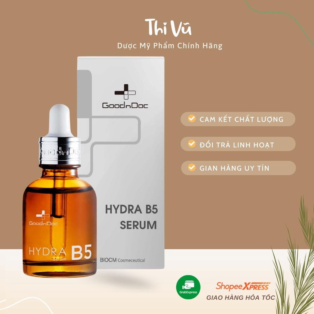 (Nhập khẩu) Serum GoodnDoc Hydra B5 Tinh chất cấp ẩm phục hồi da cấp nước cho da dầu mụn khô nhạy cảm - Thi Vũ