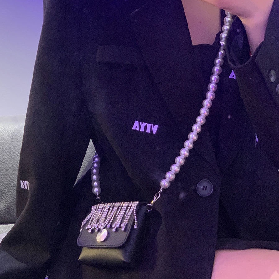 Túi Xách Mini Đính Đá Và Ngọc Trai Nhân Tạo Thời Trang Mùa Hè Hàn Quốc