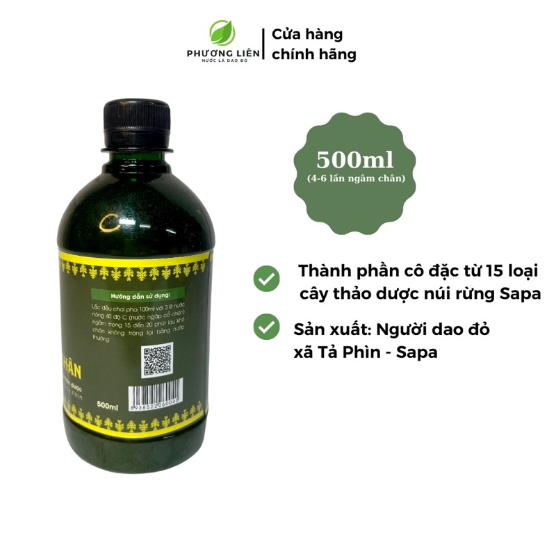 Nước ngâm chân Dao Đỏ - chai 500ml
