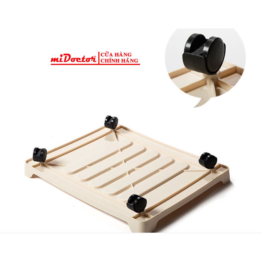 Bàn đỡ gắn bánh xe di động chưa hộp đựng đồ, túi đựng chăn màn khung sắt - chính hãng miDoctor