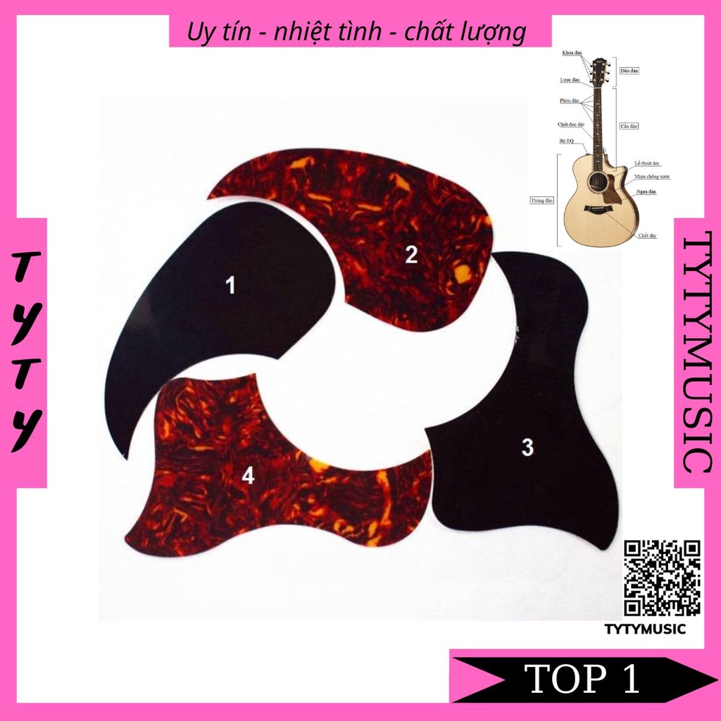 [Xả Kho] Miếng dán chống xước đàn guitar acoustic classic TYTYmusic