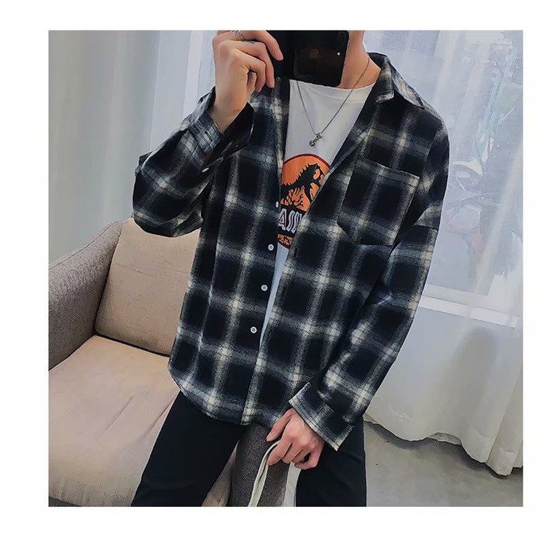 [Mã FAMAYMA2 giảm 10K đơn 50K] Sơ mi nam dài tay kẻ ô to, chất thô mềm mát, hàng nhập Quảng Châu | BigBuy360 - bigbuy360.vn