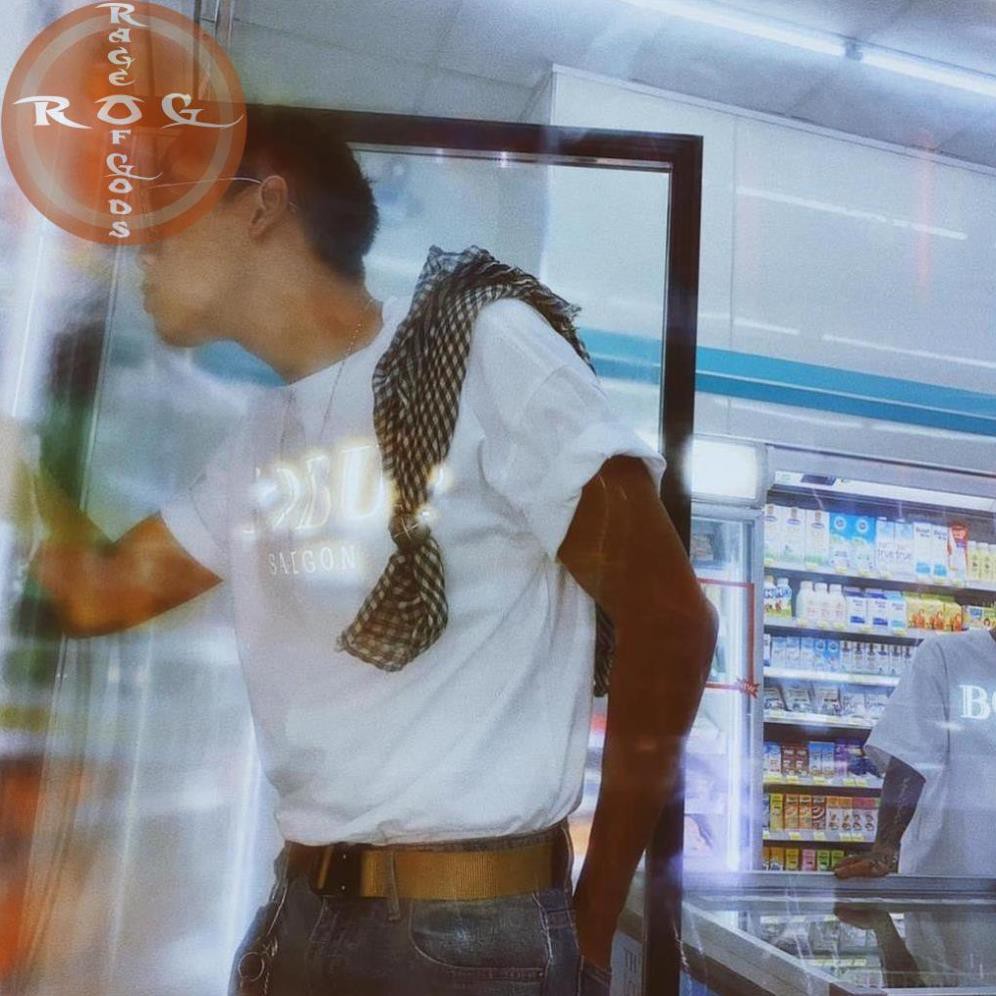 Áo thun bobui , áo tee unisex bobui, áo basic phản quang trắng chính hãng