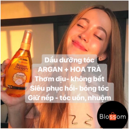 Dầu dưỡng tóc Garnier Argan Botanic Therapy Ultra Doux [dưỡng tốt không bết]