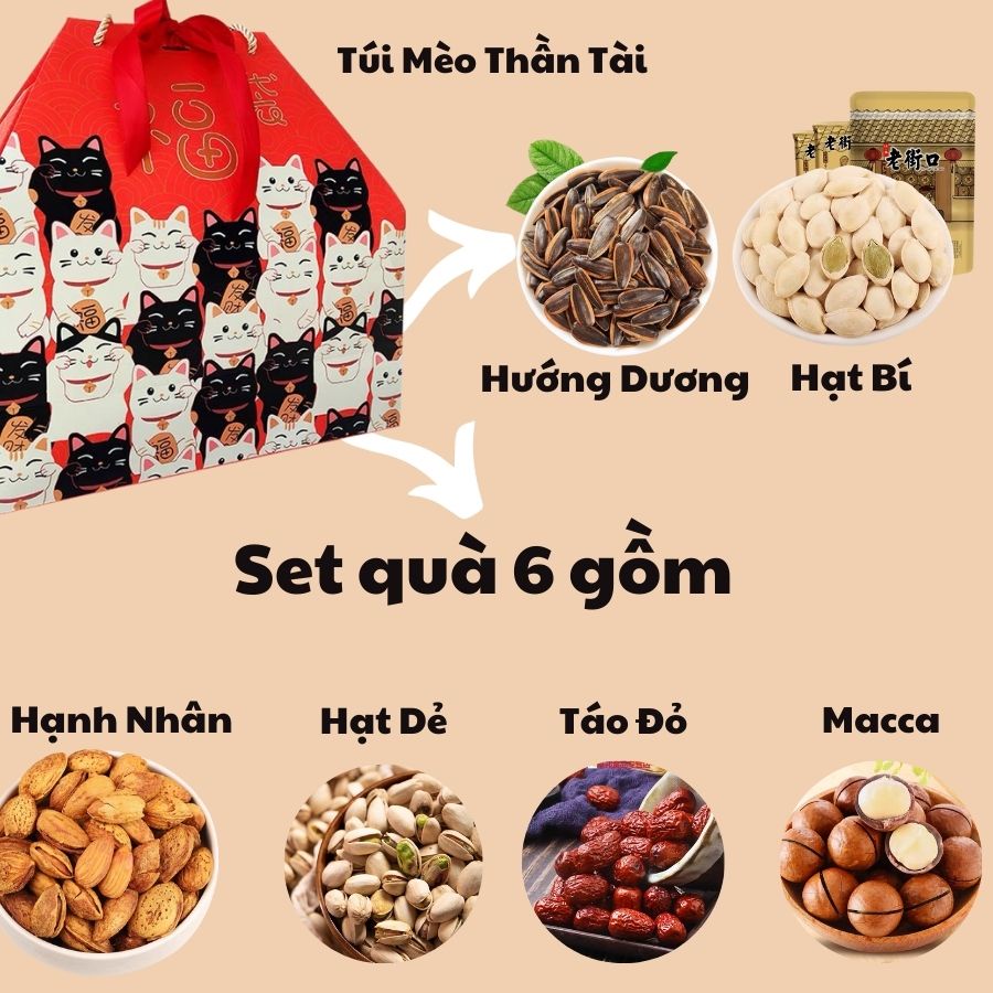 Set Quà Tặng Tết Các Loại Hạt Thần Tài May Mắn Bé Bebeshop