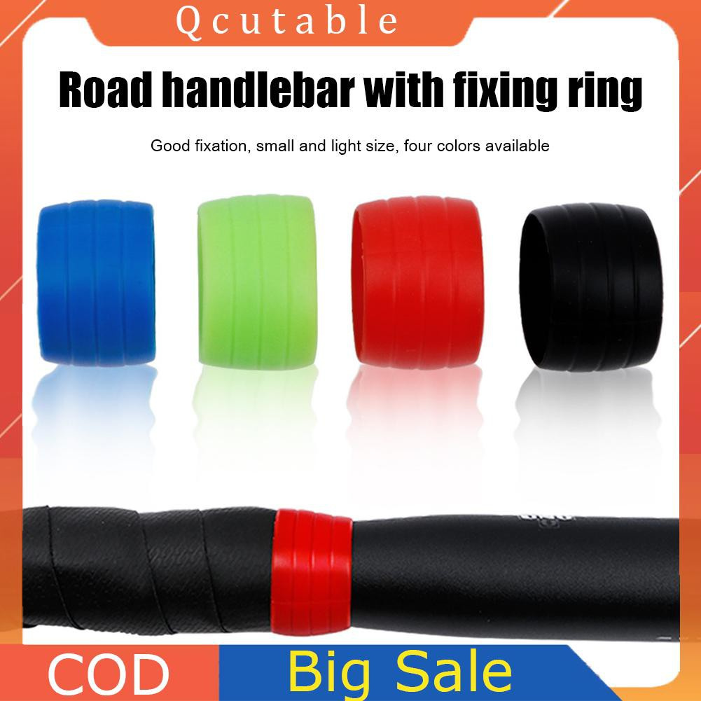 1 Pair Silicone Fixed Gear Road Bike Handlebar Tape Wrap Fixing Ring Sleeve