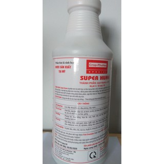 Phân bón lá sinh học SUPER HUME giải độc cây trồng, phát triển bộ rễ - Chai 1 lít