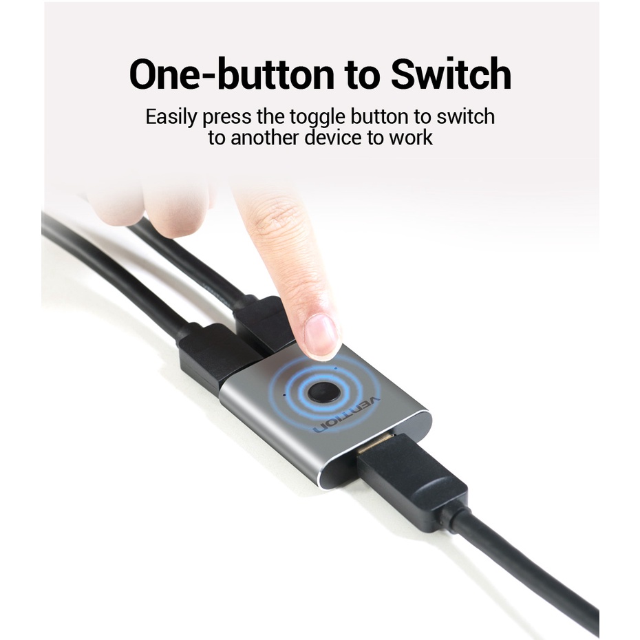 Bộ chia và gộp HDMI 2.0 Vention - Switcher 1in 2out/ 2in 1out