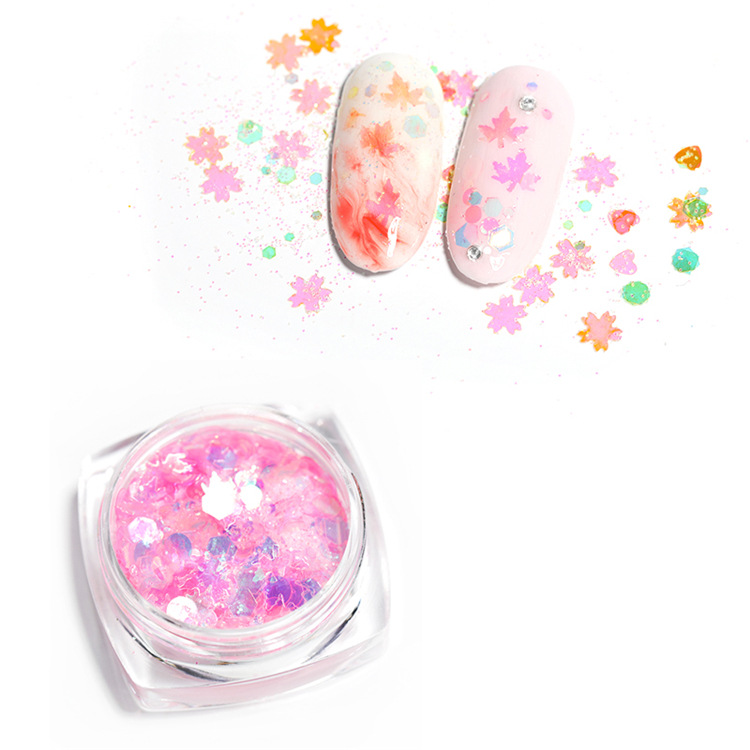 Hộp kim tuyến ANNIES hình lá phong / ngôi sao / trái tim trang trí móng nghệ thuật