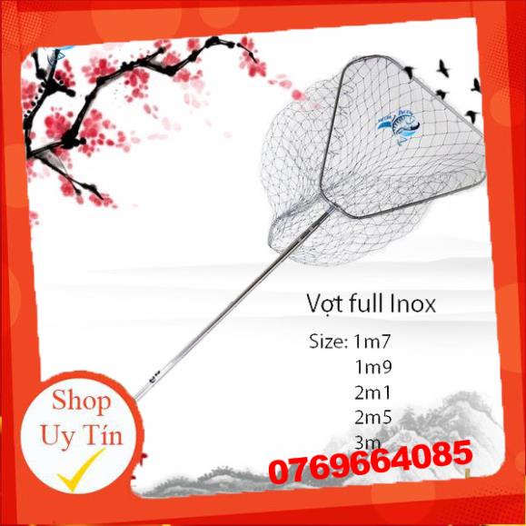 Vợt Vớt Cá Inox Vành Tam Giác Đủ Size, Chất Liệu Inox Siêu Bền, Cứng, Tải Cá Tốt, Vợt Xúc Cá -Đ𝗢̂̀ 𝗖𝗔̂𝗨 𝟳𝟭𝟲