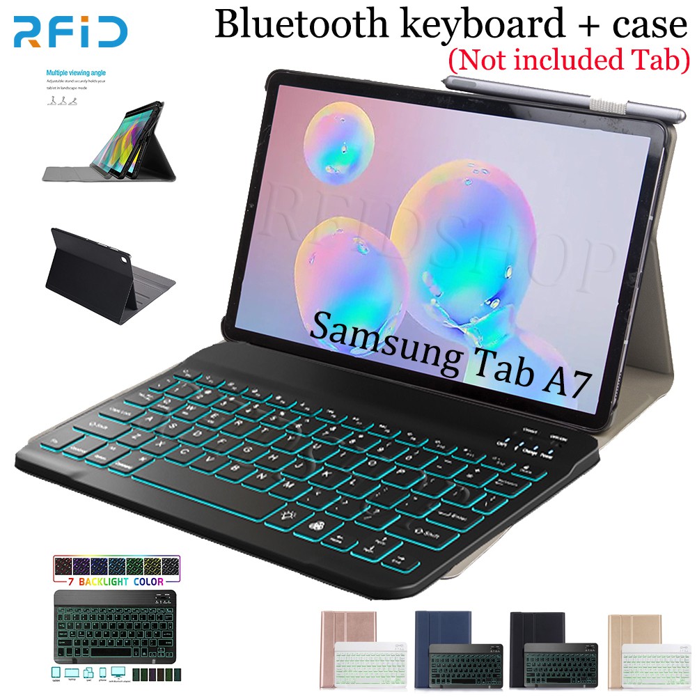 Bao Da Kèm Bàn Phím Không Dây Cho Samsung Galaxy Tab A7 10.4 2020 T500 T505 T507