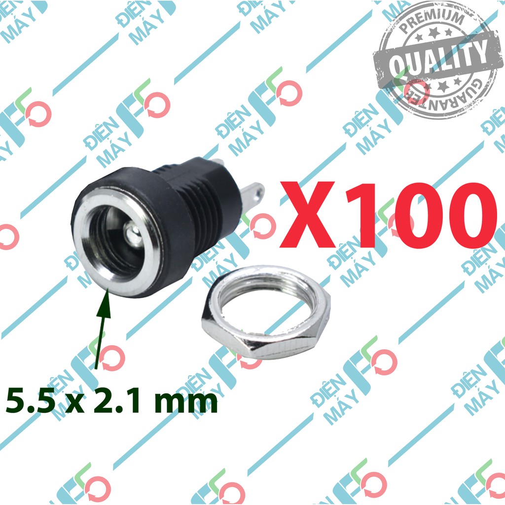 DMF5 Combo 100 - Giắc sạc DC, giắc cái (Female) size 5.5*2.1mm