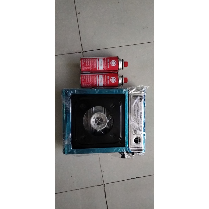 bếp gas mini lidonational inox và 2 bình ga s chính hãng