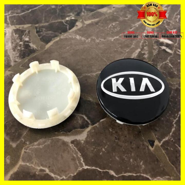 Sản phẩm  Logo chụp mâm, ốp lazang bánh xe ô tô Kia KIA-58 đường kính 58mm, Nhựa ABS - 01 chiếc
