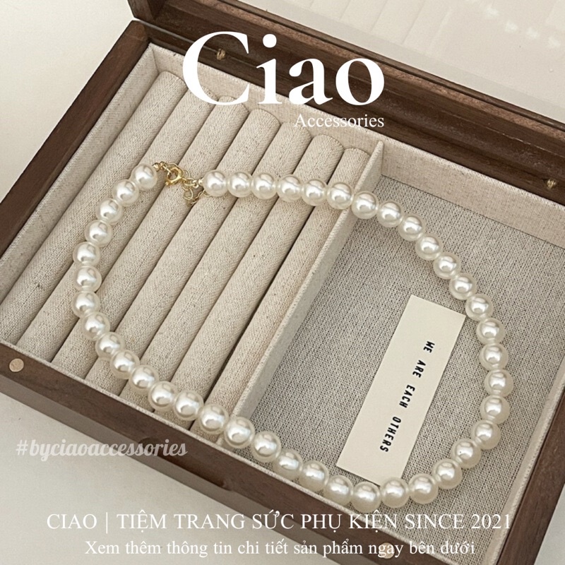 [SPECIAL] Dây chuyền/ Vòng cổ hạt trai nhân tạo thiết kế chuỗi đơn giản cổ điển Ciao accessories