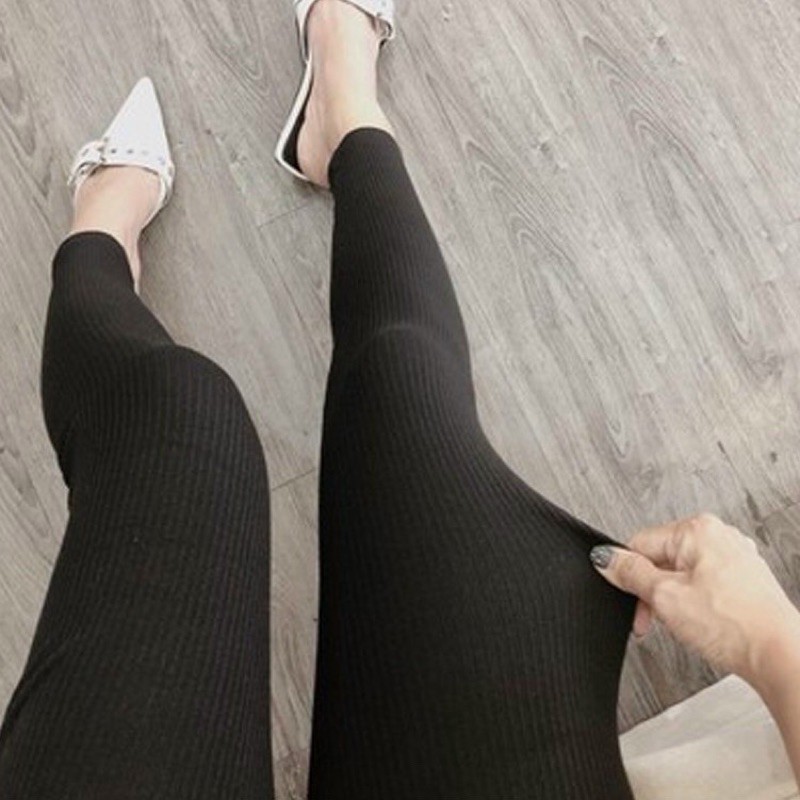 QUẦN LEGGING LEN TĂM CẠP CAO GEN BỤNG THỜI TRANG DÀY DẶN CO DÃN