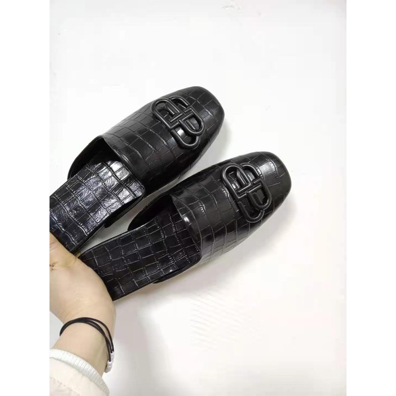 Giày sục nữ Balenciaga da thật dập vân cao cấp