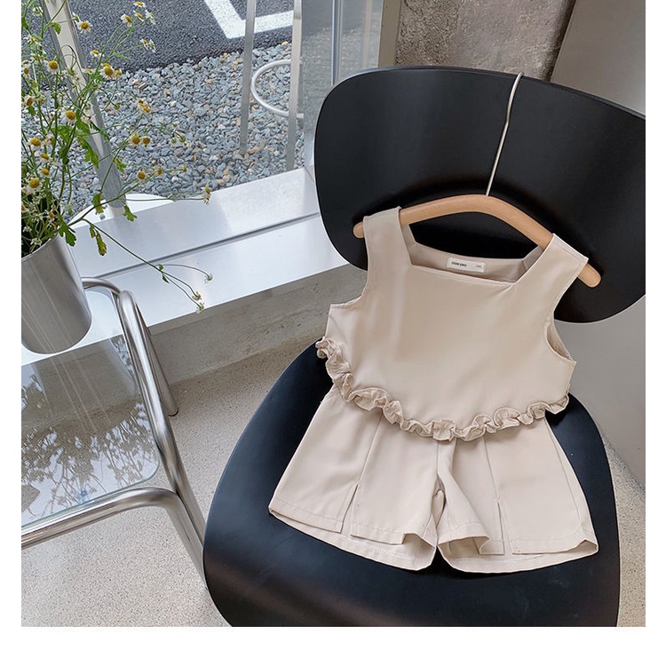 Bộ Áo Thun Tay Ngắn Và Quần Ngắn Siêu Mỏng Phong Cách Hàn Quốc Thời Trang Mùa Hè Cho Bé Gái