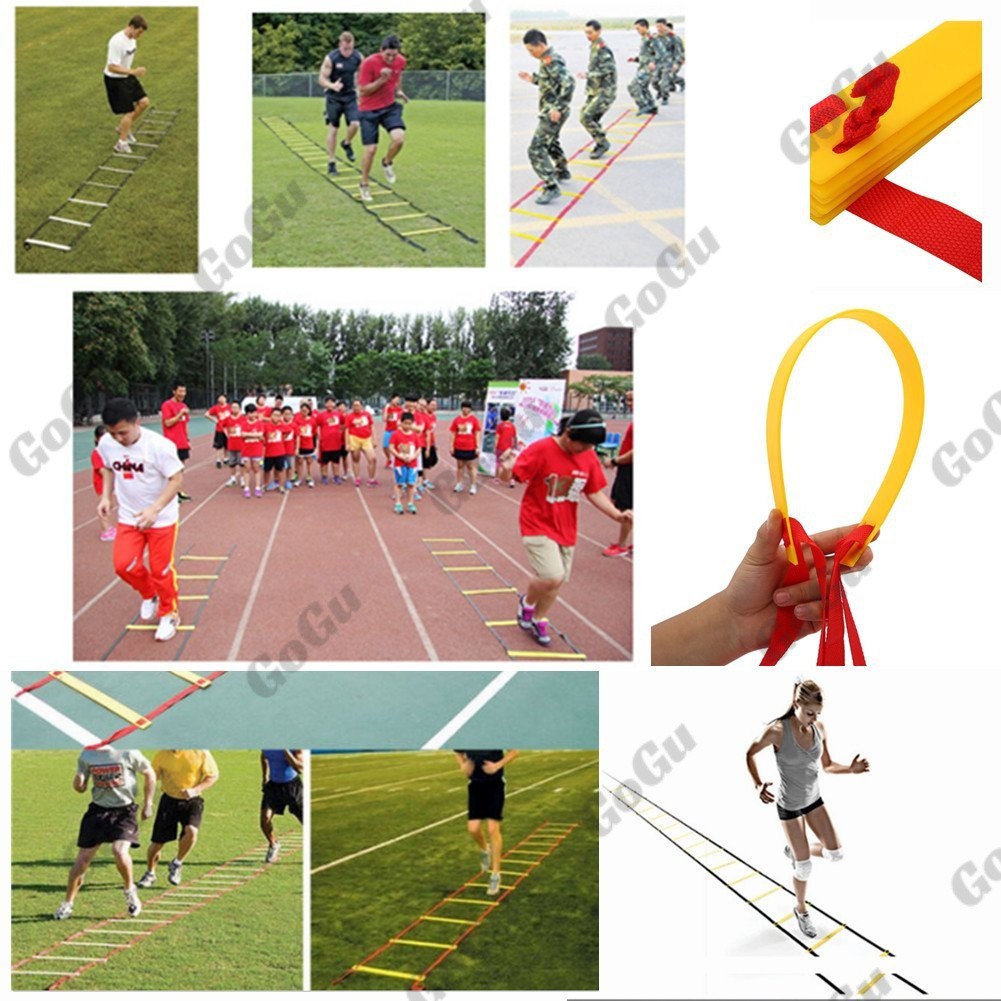 Thang dây thể thao luyện thể lực bóng đá 5m RED Yellow, dây tập thể lực cao cấp