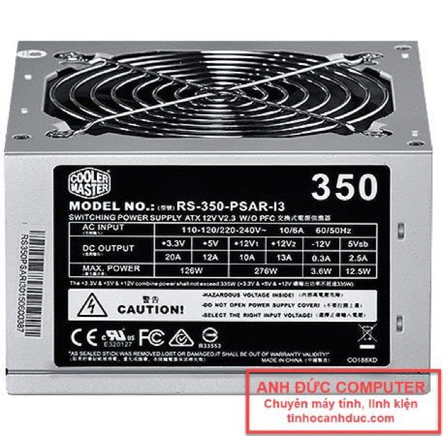 Nguồn cooler master 460-500w cũ nguyên tem còn chạy rất tốt