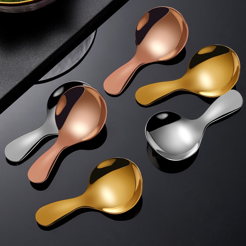 Muỗng Inox 304 Mini Tay Cầm Ngắn Xinh Xắn Tiện Dụng