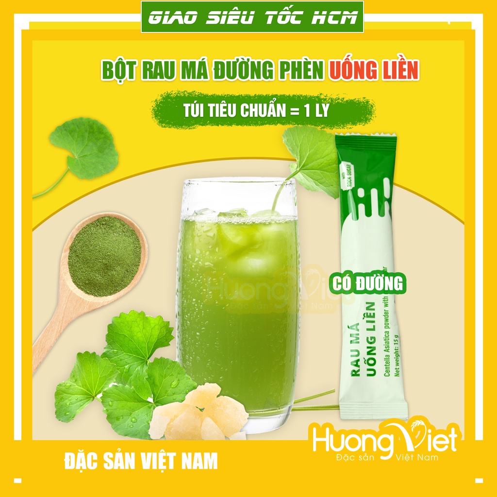 Bột rau má sấy lạnh, bột rau cần tây sấy lạnh nguyên chất Quảng Thanh giúp thanh nhiệt, tiêu chuẩn Châu Âu [TUÝP LẺ]