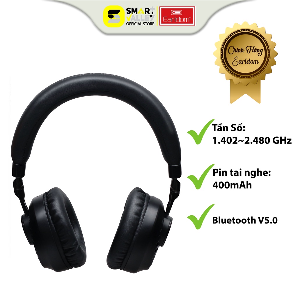 Tai Nghe Chụp Bluetooth Earldom BH52 -thiết kế ôm trọn đôi tai của bạn mang đến chất lượng âm thanh sống động, rõ ràng