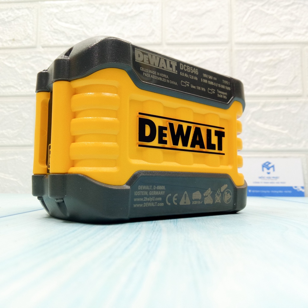 Pin Dewalt Flexvolt pin flex 6ah-9ah-12ah chính hãng - Nghề Mộc