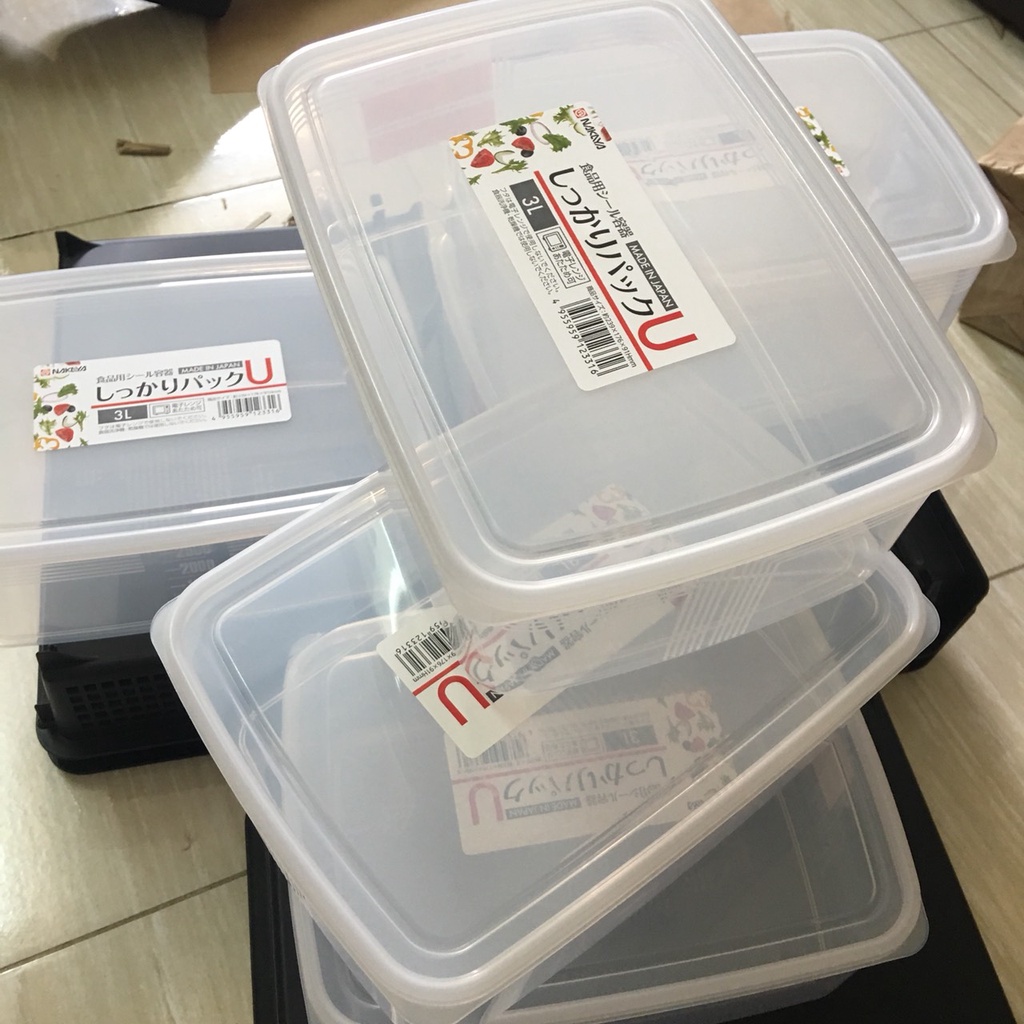 Hộp đựng thực phẩm 3L cỡ lớn nắp kín dùng cho quán ăn, nhà hàng NAKAYA Nội địa Nhật Bản