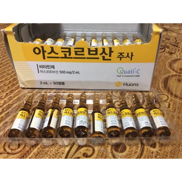 Vitamin C cấy tảo ( Huons Ascorbic Acid ) /Vỉ 10 ống