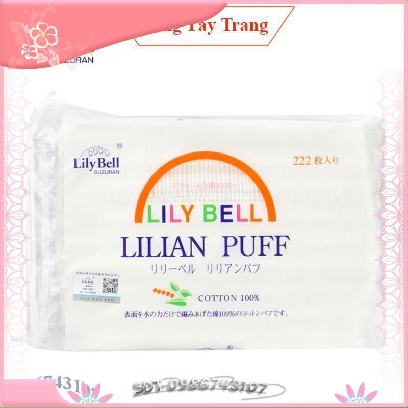 [người bán địa phương] Bông tẩy trang Lily Bell 222 miếng ALB55