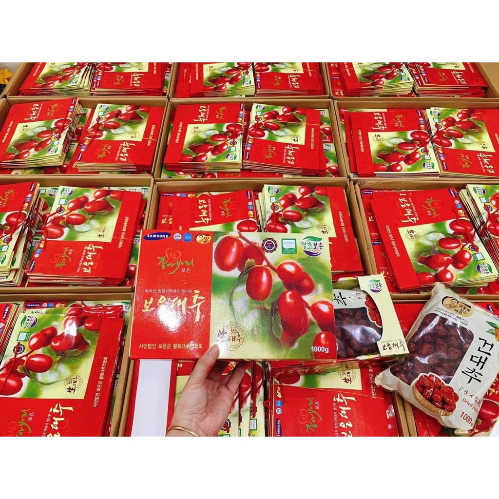 【Táo Đỏ Hàn Quốc Sấy Khô】Đóng Hộp 1kg Đẹp Sang - Hầm gà/ Nấu chè/ Chưng yến | BigBuy360 - bigbuy360.vn