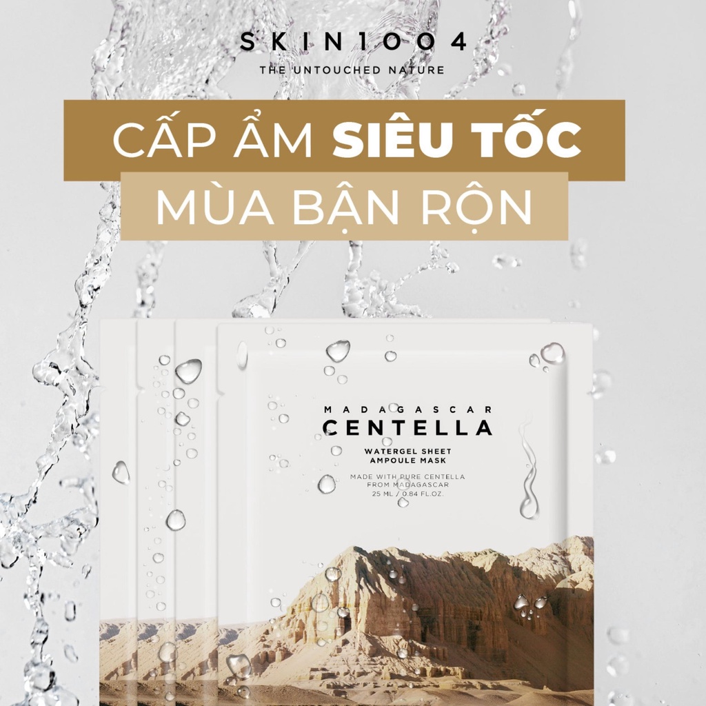Mặt Nạ Skin1004 Madagascar Centella Watergel Sheet Ampoule Mask Chiết Xuất Rau Má Giảm Mụn 25ml
