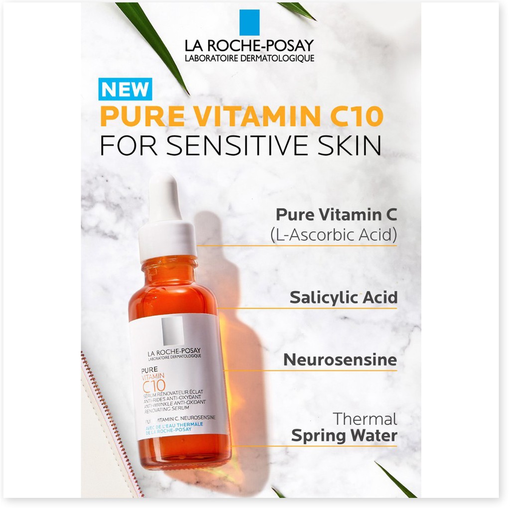 Serum Làm Sáng Da, Hỗ Trợ Mờ Thâm Nám La Roche-Posay Pure Vitamin C10 Serum 30ml